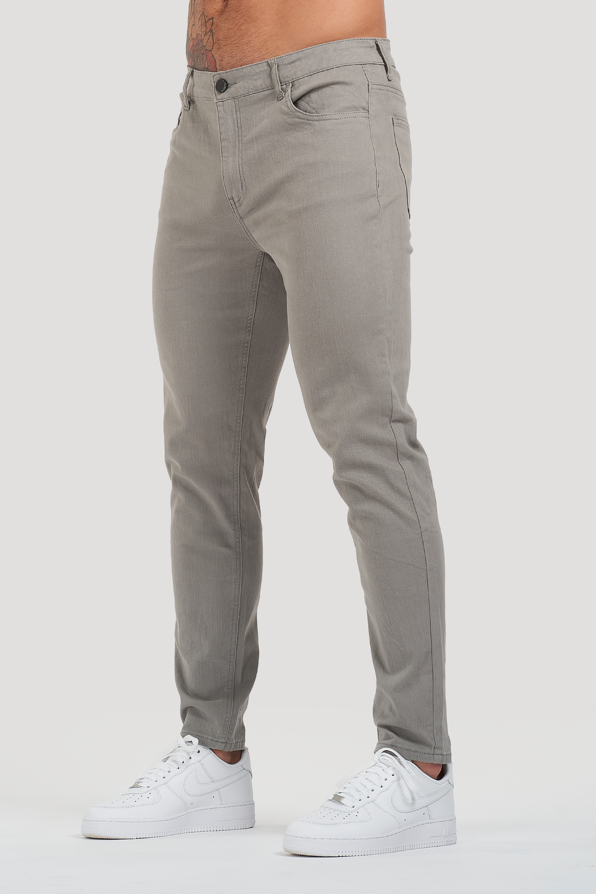 Calça de Sarja Masculina Atlantic Cinza